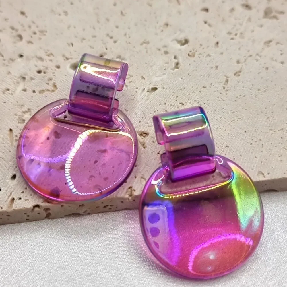 irradescent ombre earrings Circle Tab | NWOT